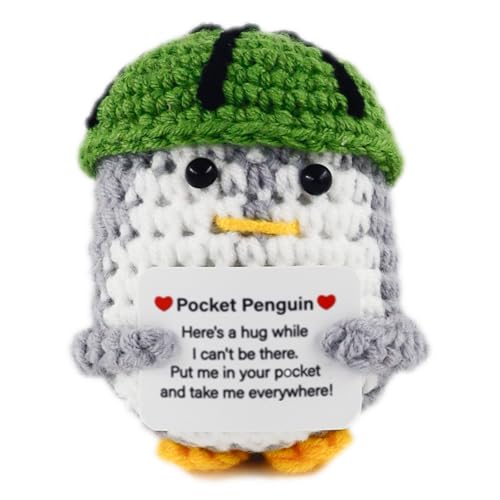 Glücksbringer Positive Kartoffel,Pocket Pinguin Mutmacher Geschenk,Süßes Glückspinguin mit Positiver Karte Glücksbringer Positive Kartoffel,Pocket Pinguin Mutmacher Geschenk,Süßes Glückspinguin mit Positiver Karte von Meanju