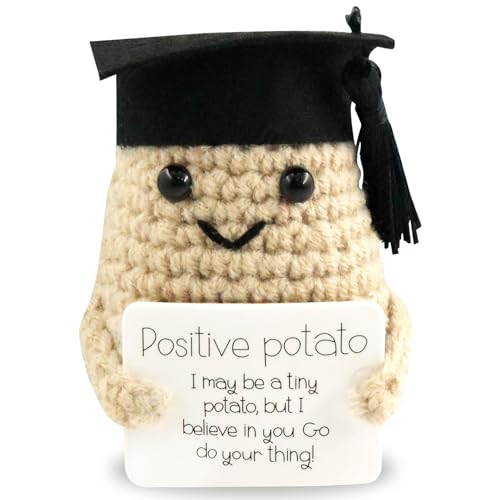 Meanju Abitur Geschenke Positive Kartoffel,Bachelor Geschenk ABI 2024 Geschenke,Kreative Plush Plushie,Mutmacher Geschenk,Pocket Hug Positive Kartoffel,Beste Freundin Geschenke von Meanju