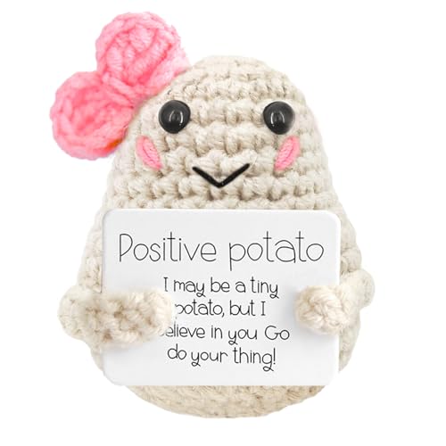 Glücksbringer Positive Kartoffel Pocket Hug Geschenke,Positive Potato,Kreative Strickwolle Kartoffel Puppe,Glücksbringer Prüfung,Beste Freundin Geschenke Kleine Geschenke für Frauen and Boyfriend von Meanju