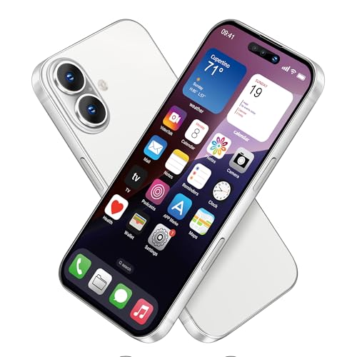 Anzeige gefälschte Spielzeug Telefon Handy Metallic-Modell Nicht funktionierende Replik 1:1 Telefon für Phone 16 gefälschte Spielzeug Handy, 16 weiß Farbbildschirm von Mearar