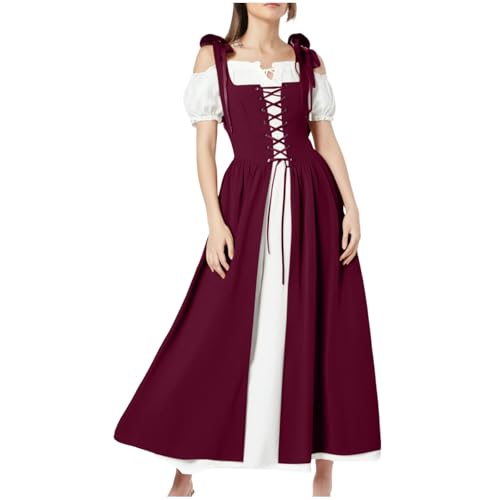 Mittelalterliches Kleid Damen Renaissance Kleid Damen mit Trompetenärmeln Mittelalter Viktorianisches Kostüm Maxikleid Kurviges Prinzessinnenkleid Cosplay Halloween Karneval Gothic Palazzo Kleid Mittelalterliches Kleid Damen Renaissance Kleid Damen mit Trompetenärmeln Mittelalter Viktorianisches Kostüm Maxikleid Kurviges Prinzessinnenkleid Cosplay Halloween Karneval Gothic Palazzo Kleid von Meaunzyl