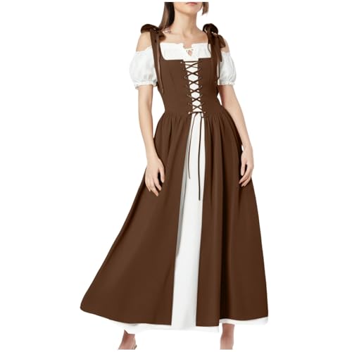 Mittelalterliches Kleid Damen Renaissance Kleid Damen mit Trompetenärmeln Mittelalter Viktorianisches Kostüm Maxikleid Kurviges Prinzessinnenkleid Cosplay Halloween Karneval Gothic Palazzo Kleid Mittelalterliches Kleid Damen Renaissance Kleid Damen mit Trompetenärmeln Mittelalter Viktorianisches Kostüm Maxikleid Kurviges Prinzessinnenkleid Cosplay Halloween Karneval Gothic Palazzo Kleid von Meaunzyl