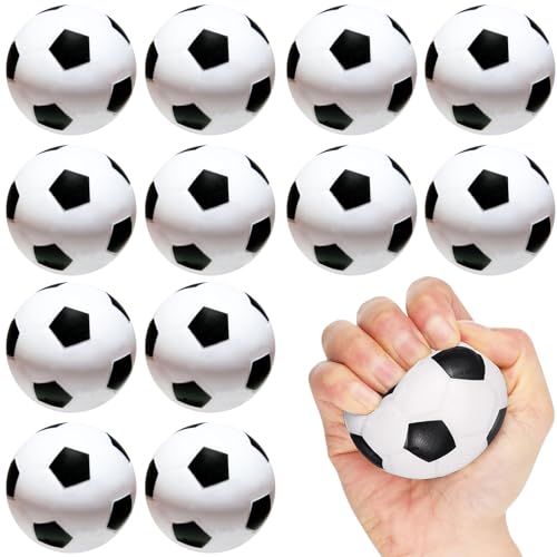 12 Stück Schaumstoffbälle,Mini Sportbälle,Kinderspielzeug,Schaum Sportbälle,Schaumstoff Fußball,Weich und Bequem Lindert Angst,Anti Ängste Spielzeug Linderung Entspannung für Kinder und Erwachsene von Mecctuck