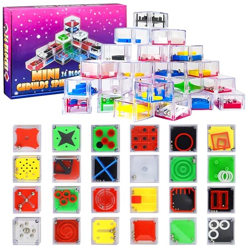 24 Stück Geduldspiele für Kinder, Mitgebsel Kindergeburtstag, Mini Knobelspiele für Kinder und Erwachsene, Geschicklichkeitsspiele, Mini Denkspiel Knobelspiele Geduldsspiel für Geschenke Give Aways 24 Stück Geduldspiele für Kinder, Mitgebsel Kindergeburtstag, Mini Knobelspiele für Kinder und Erwachsene, Geschicklichkeitsspiele, Mini Denkspiel Knobelspiele Geduldsspiel für Geschenke Give Aways von Mecctuck