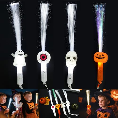 4 Stück Leuchtwedel, Glow Sticks LED Leuchten, Halloween Party Mitgebsel, Knicklichter, LED Leuchtstab Glasfaser, Leuchtstäbe Party Spielzeug, Leuchtspielzeug für Halloween Mitgebsel Partyartikel 4 Stück Leuchtwedel, Glow Sticks LED Leuchten, Halloween Party Mitgebsel, Knicklichter, LED Leuchtstab Glasfaser, Leuchtstäbe Party Spielzeug, Leuchtspielzeug für Halloween Mitgebsel Partyartikel von Mecctuck