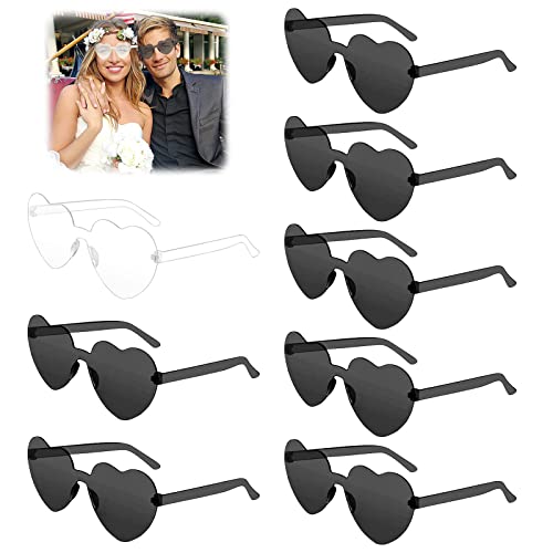 Herz Sonnenbrille, 8 Stück Herzbrille, Sonnenbrille Herzform, Partybrillen, Sonnenbrille Herz, Herz Sonnenbrille, Lustige Brille Herzbrillen Foto Requisiten für Hochzeiten Valentinstag Maskerade von Mecctuck