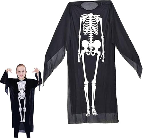 Halloween Kinder Kostüm, 90cm Halloween Kostüm Skelett, Halloween Skelett Kostüm Kinder, Gruseliges Zombie Halloween Karneval Kostüm, Schwarz Weiß Halloween Skelett Kostüm für Kinder Jungen Mädchen Halloween Kinder Kostüm, 90cm Halloween Kostüm Skelett, Halloween Skelett Kostüm Kinder, Gruseliges Zombie Halloween Karneval Kostüm, Schwarz Weiß Halloween Skelett Kostüm für Kinder Jungen Mädchen von Mecctuck