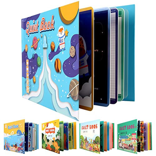 Montessori Quiet Book, Interactive Busy Book Montessori Spielzeug, Ruhiges Buch Montessori for Toddlers, Puzzle Buch Educational Toy Book, Vorschule Rätselbuch Spielzeugbuch für Kinder ab 2 Jahr (D) von Mecctuck