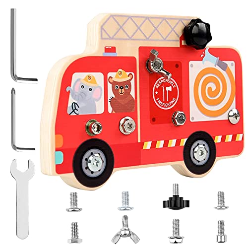 Montessori Spielzeug,Montessori Holz Schraubbrett,Feuerwehr Spielzeug,Holzspielzeug Busy Board Schraubendreher,Sensorisches Lernspielzeug Feinmotorik Holzspielzeug für ab 2 3 4 5 Jahre Kinder Geschenk Montessori Spielzeug,Montessori Holz Schraubbrett,Feuerwehr Spielzeug,Holzspielzeug Busy Board Schraubendreher,Sensorisches Lernspielzeug Feinmotorik Holzspielzeug für ab 2 3 4 5 Jahre Kinder Geschenk von Mecctuck