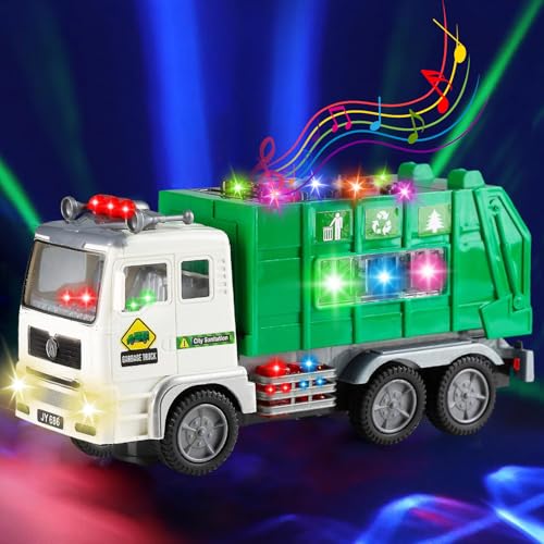 Müllauto Spielzeug, Friktionsspielzeug Kinder, Müllwagen Spielzeug mit Licht und Sound, Müllabfuhr Kinderspielzeug, LKW Müllauto Spielzeug, Geschenk Lernspielzeug für Jungen Mädchen 3 4 5 6 Jahren Müllauto Spielzeug, Friktionsspielzeug Kinder, Müllwagen Spielzeug mit Licht und Sound, Müllabfuhr Kinderspielzeug, LKW Müllauto Spielzeug, Geschenk Lernspielzeug für Jungen Mädchen 3 4 5 6 Jahren von Mecctuck