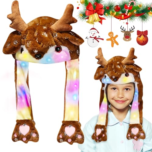 Weihnachtsmütze, Mütze mit Ohren, Nikolausmütze Plüsch, Weihnachtsmann Mützen, Mütze mit LED Lustiger Hut Kappe mit Beweglichen Ohren Santa Hat, Weihnachten Partyhut für Weihnachts Party Geburtstage Weihnachtsmütze, Mütze mit Ohren, Nikolausmütze Plüsch, Weihnachtsmann Mützen, Mütze mit LED Lustiger Hut Kappe mit Beweglichen Ohren Santa Hat, Weihnachten Partyhut für Weihnachts Party Geburtstage von Mecctuck
