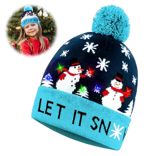 Mecctuck Weihnachtsmütze Kinder,Mütze mit LED Licht Kinder,Weihnachtsmann Mütze,Mütze mit LED,Nikolausmütze,LED Mütze Kinder,Christmas Hat,Weihnachtsmützen Einheitsgröße für Erwachsene und Kinder Mecctuck Weihnachtsmütze Kinder,Mütze mit LED Licht Kinder,Weihnachtsmann Mütze,Mütze mit LED,Nikolausmütze,LED Mütze Kinder,Christmas Hat,Weihnachtsmützen Einheitsgröße für Erwachsene und Kinder von Mecctuck