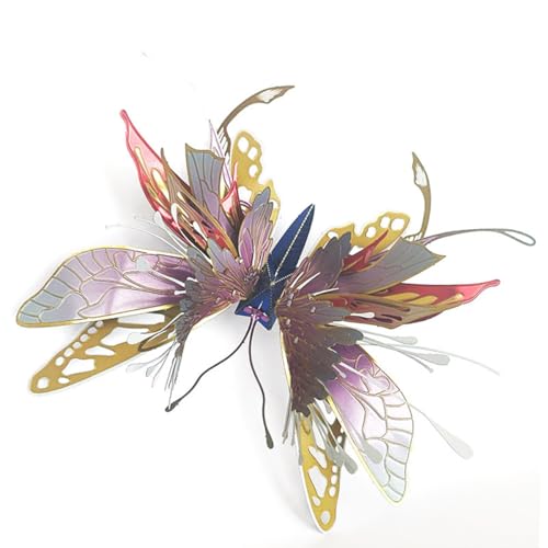 50-teiliges Schmetterling Metallpuzzle-Modell, 3D Metall Steampunk Mechanischer QianYuDie Modellbausatz, Kunsthandwerksornamente für Erwachsene - Geschenke für Jungen Und Mädchen von MechEdu