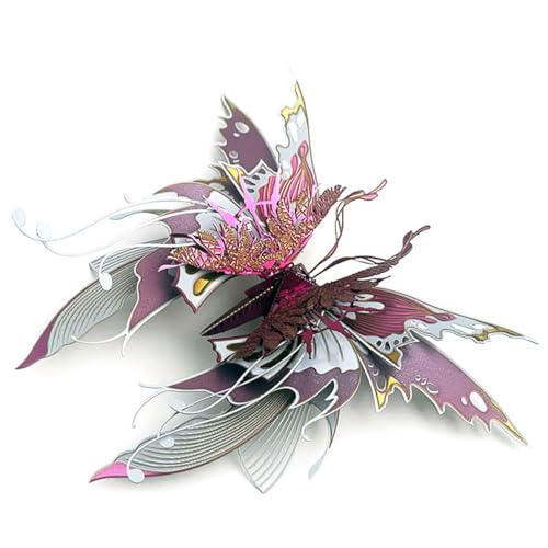 50-teiliges Schmetterling Metallpuzzle-Modell, 3D Metall Steampunk Mechanischer QianYuDie Modellbausatz, Kunsthandwerksornamente für Erwachsene - Geschenke für Jungen Und Mädchen von MechEdu