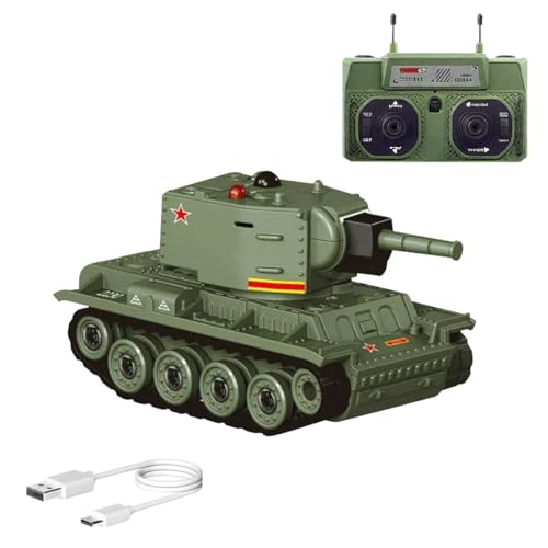 MechEdu 1:64 Maßstab Mini Funkgesteuerter Kampfpanzer - 2,4G Infrarot-Kampfmodus, Drehbarer Turm und Gummikettenantrieb, Militärisches Spielzeugpanzer-Geschenk für Erwachsene und Jugendliche MechEdu 1:64 Maßstab Mini Funkgesteuerter Kampfpanzer - 2,4G Infrarot-Kampfmodus, Drehbarer Turm und Gummikettenantrieb, Militärisches Spielzeugpanzer-Geschenk für Erwachsene und Jugendliche von MechEdu