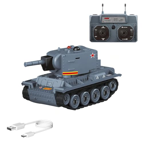 MechEdu 1:64 Maßstab Mini Funkgesteuerter Kampfpanzer - 2,4G Infrarot-Kampfmodus, Drehbarer Turm und Gummikettenantrieb, Militärisches Spielzeugpanzer-Geschenk für Erwachsene und Jugendliche MechEdu 1:64 Maßstab Mini Funkgesteuerter Kampfpanzer - 2,4G Infrarot-Kampfmodus, Drehbarer Turm und Gummikettenantrieb, Militärisches Spielzeugpanzer-Geschenk für Erwachsene und Jugendliche von MechEdu