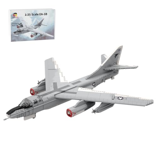 MechEdu 2092PCS MOC-151490 1/35 EA-3B SkyWarrior Strategischer Bomber Bausatz, Jedes Teil Sorgt für Einen Festen, Stabilen Aufbau, EIN Geschenk für Jugendliche Und Erwachsene MechEdu 2092PCS MOC-151490 1/35 EA-3B SkyWarrior Strategischer Bomber Bausatz, Jedes Teil Sorgt für Einen Festen, Stabilen Aufbau, EIN Geschenk für Jugendliche Und Erwachsene von MechEdu