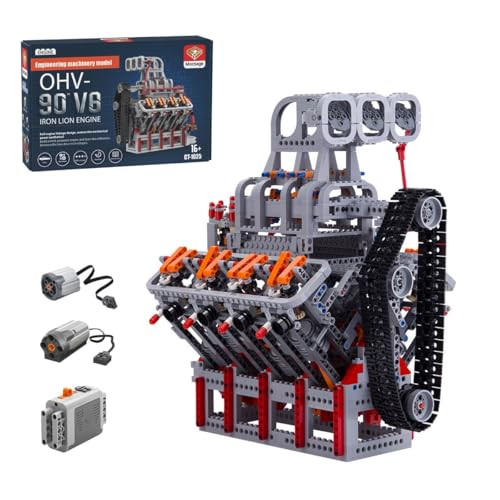 MechEdu Mocsage 2170 Pcs/Set OHV Motor Klemmbausteine Set, 5,0 Liter V8 Viertakt Mechanische Zündung Hochgeschwindigkeitsmotor,Geeignet Als Geschenk für Motormodellliebhaber MechEdu Mocsage 2170 Pcs/Set OHV Motor Klemmbausteine Set, 5,0 Liter V8 Viertakt Mechanische Zündung Hochgeschwindigkeitsmotor,Geeignet Als Geschenk für Motormodellliebhaber von MechEdu
