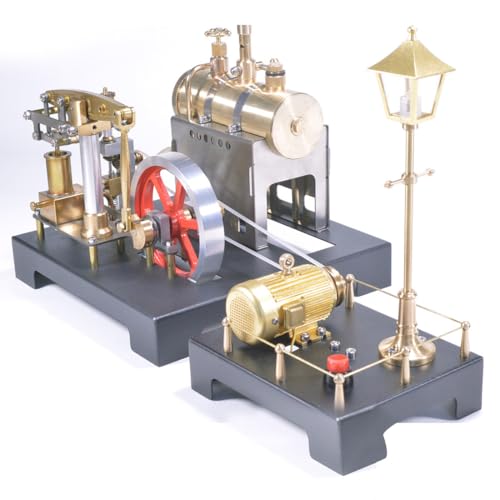 MechEdu Retrol SE-01 Stationäre Vollmetall-Dampfmaschine mit Team-Generator Und Lampe (84 Teile, Alter 16+) von MechEdu