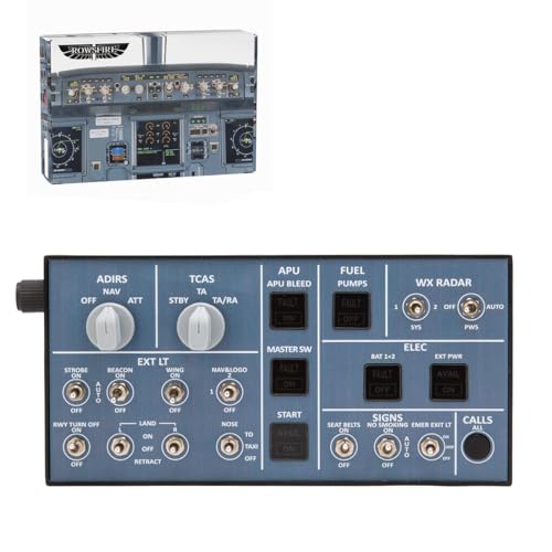 MechEdu Rowsfire A102 A35X/A32X Mini-Light-OVHD-Overhead-Panel Für MSFS 2020/2024 (Hintergrundbeleuchtung + Metallgehäuse-Edition) – Windows Flight SIM Home Cockpit von MechEdu