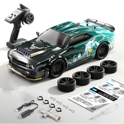 MechEdu SG216 Drift Auto Ferngesteuert, 1/16 4WD 70KM/h Mini Rc Drift Car, Mit Hochrealistischem Strukturdesign Und Vakuum-Gummi-Rennreifen (eine Batterie/Kohlebürstenversion) von MechEdu