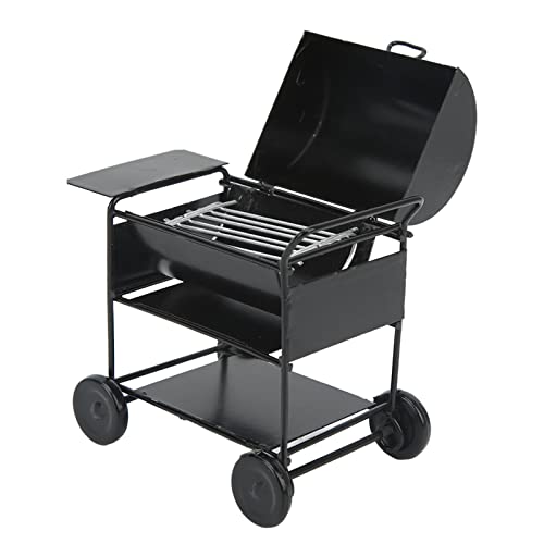 Dollhouse Mini BBQ Grill Ofen Modell RC Auto Schwarzes Eisen 1/12 Barbecue Cart von MechKit