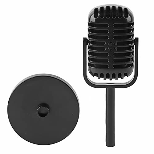 Klassisches Requisius -Mikrofon Entzückendes Design Fantastisches Spielzeug Karaoke Requisiten 2 Packs Fun Kids Gift (Schwarz) von MechKit
