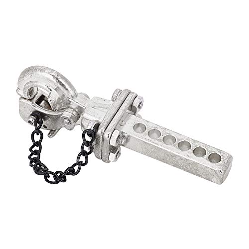 Metallanhängerhaken-Zubehör Ersatzteile Passend für Traxxas TRX4 TRX6 SCX10 RC Crawler Silber Simulation RC Ersatzteil (Silber) von MechKit