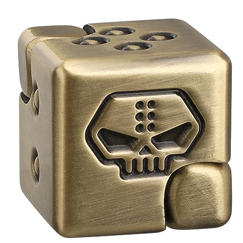 Dice Infinity Fidget Cube, Fidget-Spinner-Spielzeug für Kinder und Erwachsene, transformierbarer Anti-Angst-Fidget-Block aus Metall, EDC 2-in-1-Gyro-Würfel, Geschenk zum Stressabbau im Büro von Mechaniker