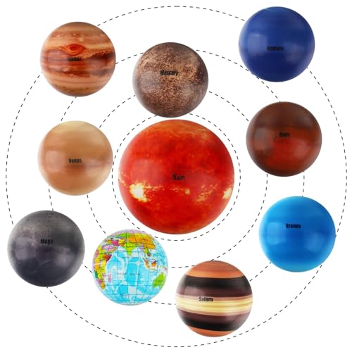 Planeten Schaumstoff Bälle 10 Stück, Mini-Sonnensystem-Stressball für Kinder und Erwachsene, Quetschbälle zum Stressabbau, pädagogisches Weltraumspielzeug für frühes Lernen, Goodie-Bag-Füller-Geschenk Planeten Schaumstoff Bälle 10 Stück, Mini-Sonnensystem-Stressball für Kinder und Erwachsene, Quetschbälle zum Stressabbau, pädagogisches Weltraumspielzeug für frühes Lernen, Goodie-Bag-Füller-Geschenk von Mechaniker