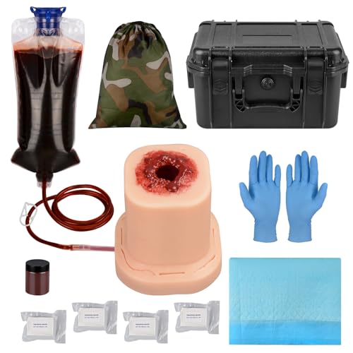 MedEduQuest Gunshot Wound Packing Trainer Kit, Stop the Bleed Training Kit, Bleed Control Kit für Medizinische Kurse – Taktische Box von MedEduQuest