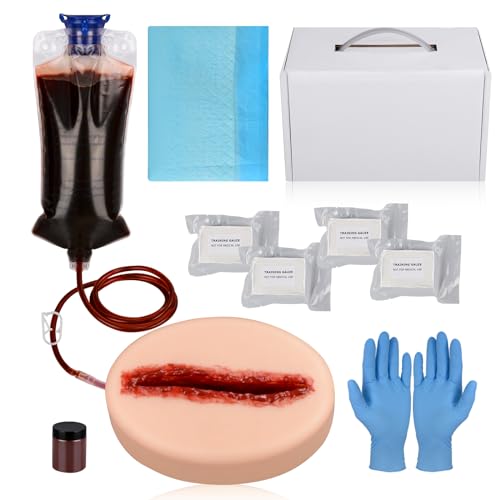 MedEduQuest Laceration Wundpackungstrainer-Set, Stop The Bleed Trainingsset, Blutungskontroll-Kit für medizinische Klassen (Tragetasche) von MedEduQuest
