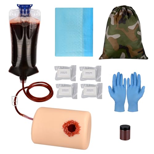 MedEduQuest Wundverpackung und Tourniquet Trainer Kit, Blutkontrolle Tourniquet Trainer, Stop The Bleed Training Kit für medizinische Klassen - Trage von MedEduQuest