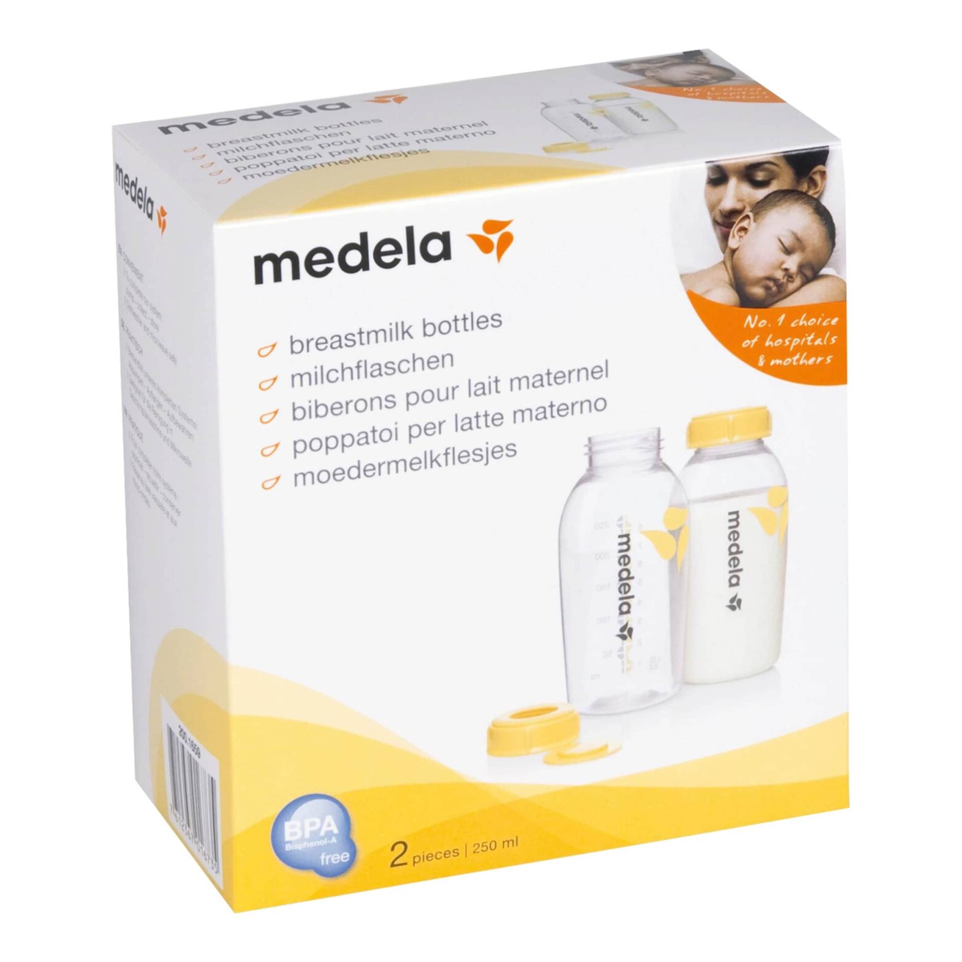 Medela 2er-Pack Babyflaschen für Muttermilch, 250 ml von Medela