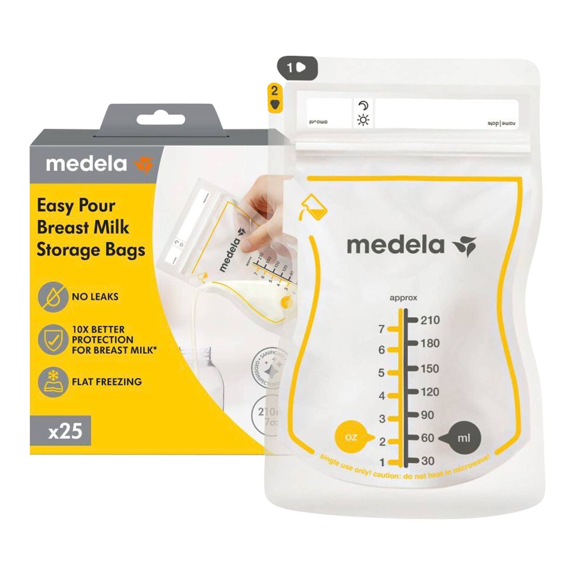 Medela Muttermilchbeutel Easy Pour, 25 Stück von Medela