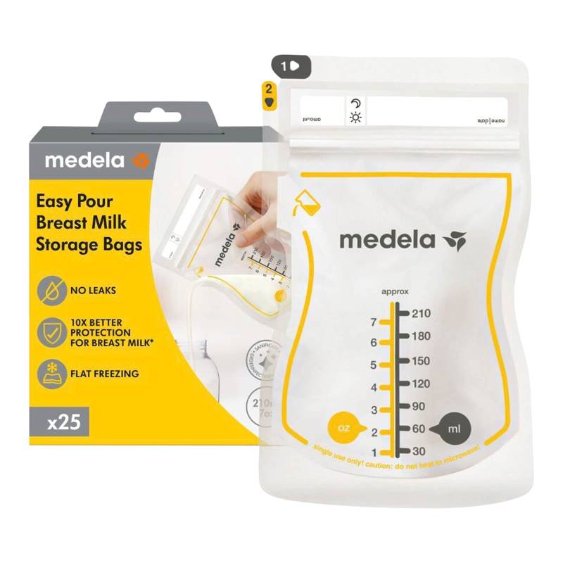 Medela Muttermilchbeutel Easy Pour, 25 Stück von Medela