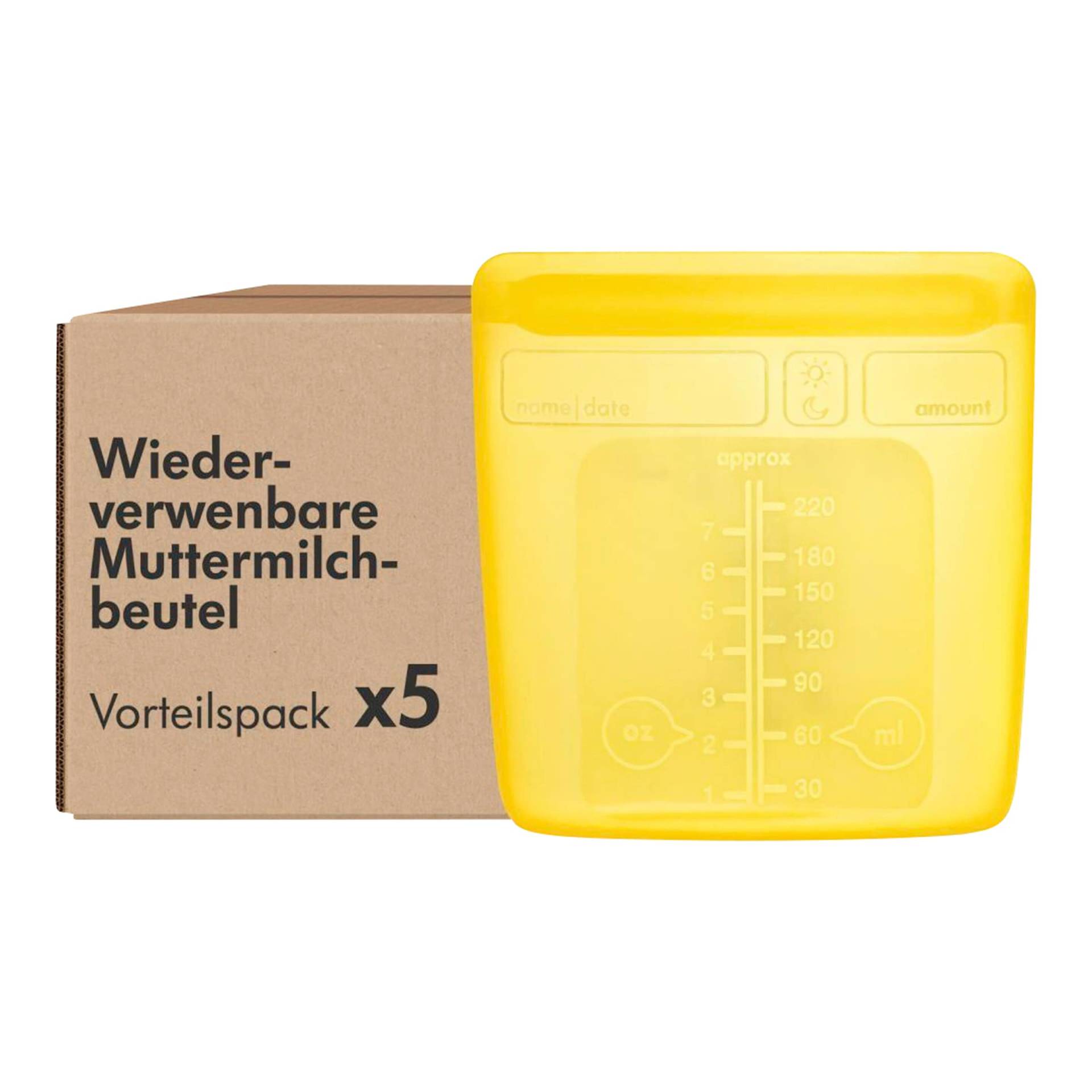 Medela Silikon Muttermilchbeutel wiederverwendbar, 5 Stück von Medela