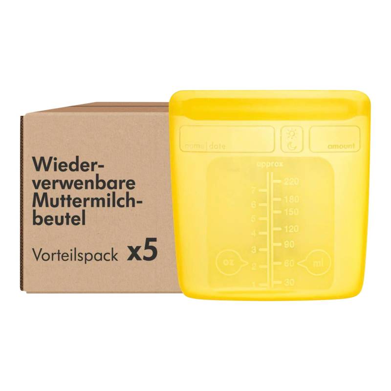 Medela Silikon Muttermilchbeutel wiederverwendbar, 5 Stück von Medela