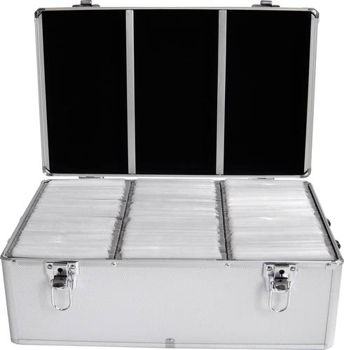 MediaRange CD Koffer 500 CDs/DVDs/Blu-rays Aluminium Silber 1 St. (B x H x T) 447 x 180 x 300mm BOX7 von MediaRange