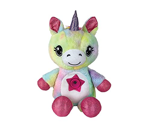 StarBelly DreamLites Regenbogen Einhorn 2022 – Kuscheltier Nachtlicht - Magischer Sternenhimmel-Projektor - Einschlafhilfe mit Regenbogenfarben & Sleep-Timer von Mediashop
