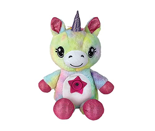 Mediashop StarBelly DreamLites Regenbogen Einhorn 2022 – Kuscheltier für magische Lichterstimmung in Regenbogenfarben – Stofftier mit praktischem 20 Minuten Sleep Timer von Mediashop