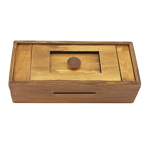 Holzpuzzleboxen mit versteckten Fächern Intelligente Denksportaufgaben für Erwachsene Geldkartenhalter Schwierige Spiele Holzpuzzlekoffer für geheime Überraschungsgeschenke von Medifier