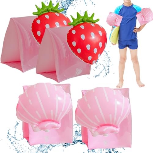Mednkoku Aufblasbare Arm Floaties für Kinder 2 Paar niedliche Cartoon Schwimmarmbänder mit Ventil hoher Auftrieb PVC Kinder Schwimmtraining Ausrüstung, + Strawberry, Bands Mednkoku Aufblasbare Arm Floaties für Kinder 2 Paar niedliche Cartoon Schwimmarmbänder mit Ventil hoher Auftrieb PVC Kinder Schwimmtraining Ausrüstung, + Strawberry, Bands von Mednkoku