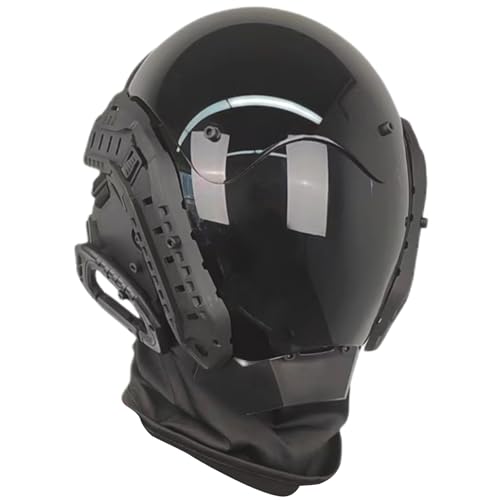 Mednkoku Cyberpunk -Maske Cyberpunk -Helm mit inklusiven Masken Cyber Mask Futuristische Maske Gothic Mask Cosplay Mask für Erwachsene Halloween Party Coolplay -Geschenke, Cyberpunk -Helm von Mednkoku