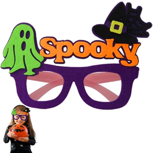 Mednkoku Halloween -Party -Gefälligkeiten, Halloween -Sonnenbrillen, fluoreszierende Geister -Hexen -Brillenrahmen mit leuchtendem Bein, Partybevorzugungen für Cosplay und Fotoprops, Lila von Mednkoku