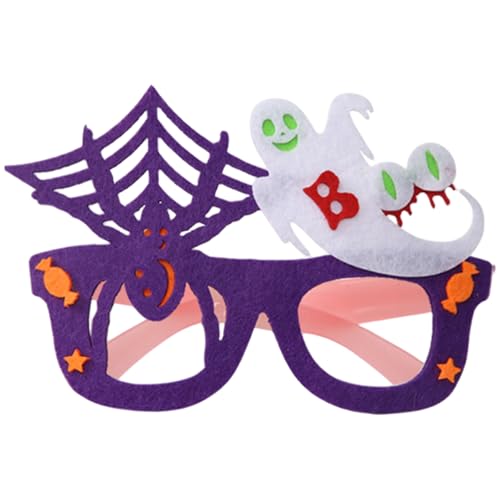 Mednkoku Halloween -Party -Gefälligkeiten, Halloween -Sonnenbrillen, fluoreszierende Geisterspinnen -Webgläser -Rahmen mit leuchtendem Bein, Partybevorzugungen für Cosplay und Fotoprops, Lila von Mednkoku