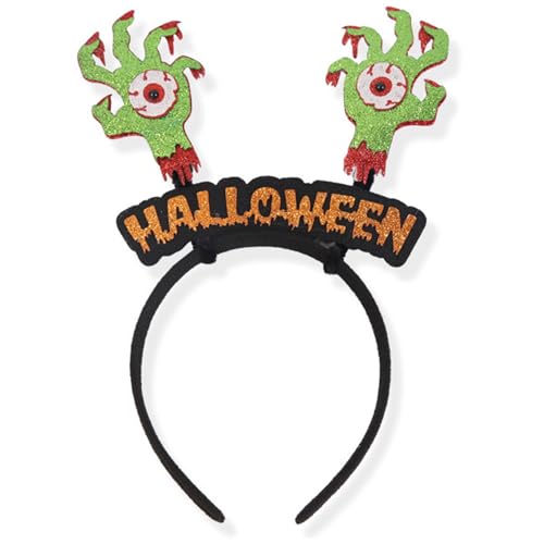 Mednkoku Halloween Stirnband, Glitzer Augapfel Handhaarschlaufe, elastische Halloween -Haarzubehör für Cosplay und Foto -Requisite, Kostüme für Frauen von Mednkoku