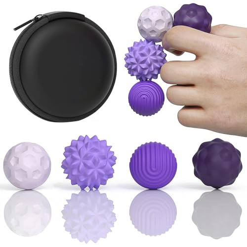 MeeQee Magnetische Fidget Toys, Magnetische Stress Bälle mit Silikonhülle, Magnetkugeln Stressball Silikon Sensorik Spielzeug für Angst, Anti-Stress Fidget Toys für Kinder und Erwachsene ADHS (Lila4) MeeQee Magnetische Fidget Toys, Magnetische Stress Bälle mit Silikonhülle, Magnetkugeln Stressball Silikon Sensorik Spielzeug für Angst, Anti-Stress Fidget Toys für Kinder und Erwachsene ADHS (Lila4) von MeeQee