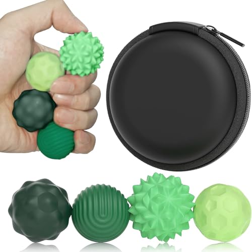MeeQee Magnetische Fidget Toys, Magnetische Stress Bälle mit Silikonhülle, Magnetkugeln Stressball Silikon Sensorik Spielzeug für Angst, Anti-Stress Fidget Toys für Kinder und Erwachsene ADHS (Grün4) MeeQee Magnetische Fidget Toys, Magnetische Stress Bälle mit Silikonhülle, Magnetkugeln Stressball Silikon Sensorik Spielzeug für Angst, Anti-Stress Fidget Toys für Kinder und Erwachsene ADHS (Grün4) von MeeQee