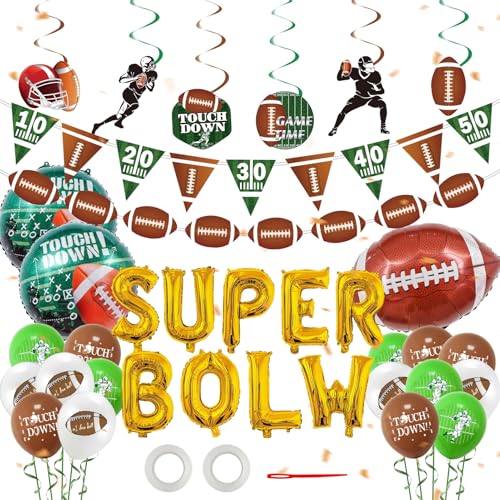 Super Bowl American Football,American Football Deko,American Football Deko Geburtstag Junge,Football Deko, Super Bowl Deko,"SUPERBOWL" Folien-Luftballons,für Kinder Geburtstag Superbowl Sport Super Bowl American Football,American Football Deko,American Football Deko Geburtstag Junge,Football Deko, Super Bowl Deko,"SUPERBOWL" Folien-Luftballons,für Kinder Geburtstag Superbowl Sport von Meemion